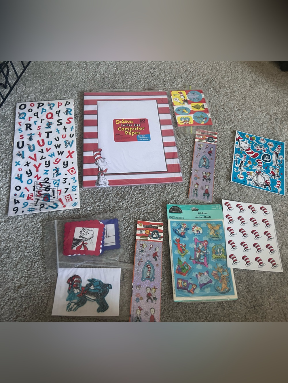 Dr suess scrapbook paper and sticker